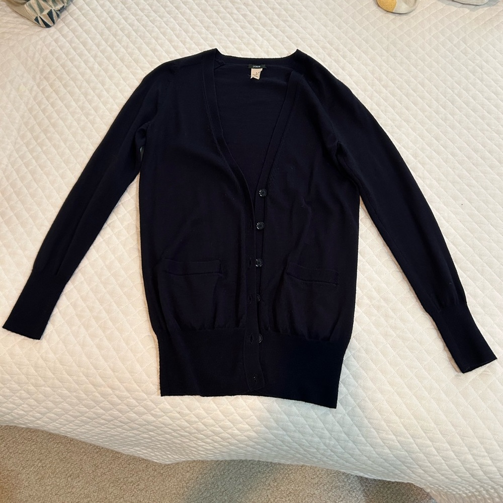 J.Crew Navy Cardigan Sweater